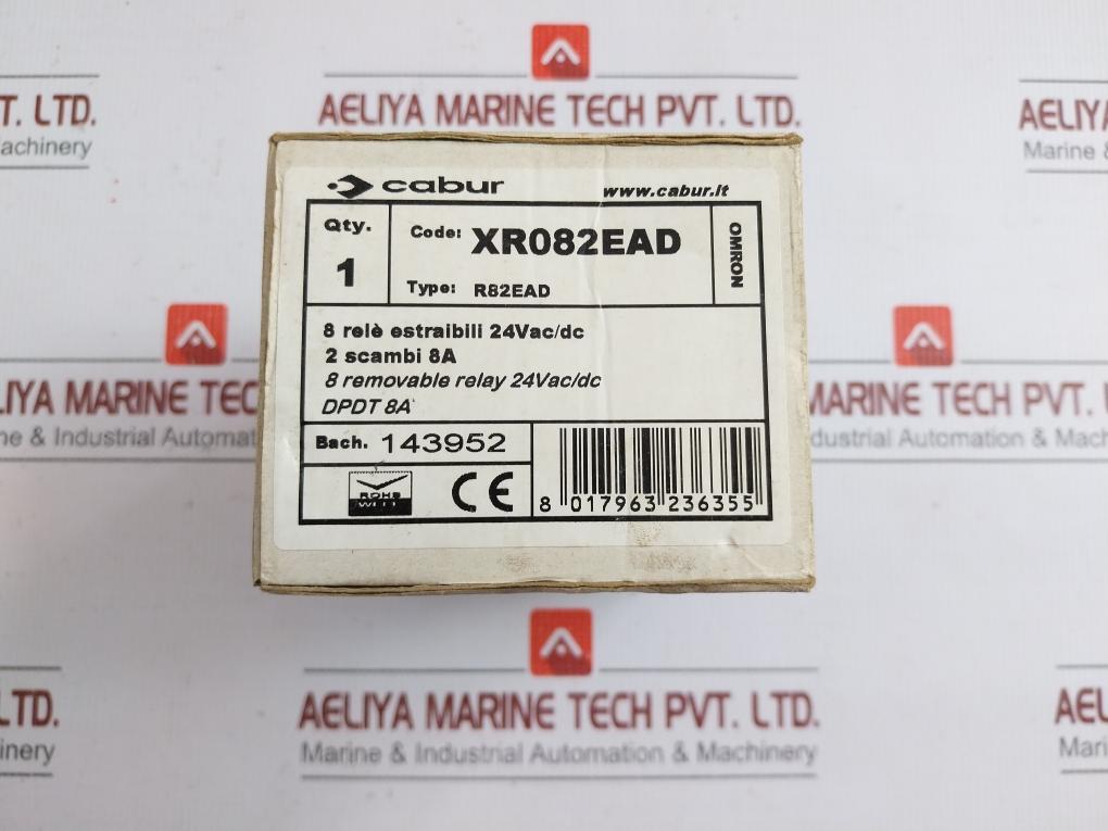 Cabur Relay Module Xr082Ead 8-channel 24Vac/Vdc
