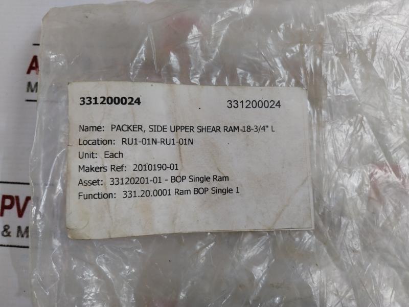 Cameron 2010190-01 U And Um Bop Shearing Blind Ram 18-3/4" Left Side Packer