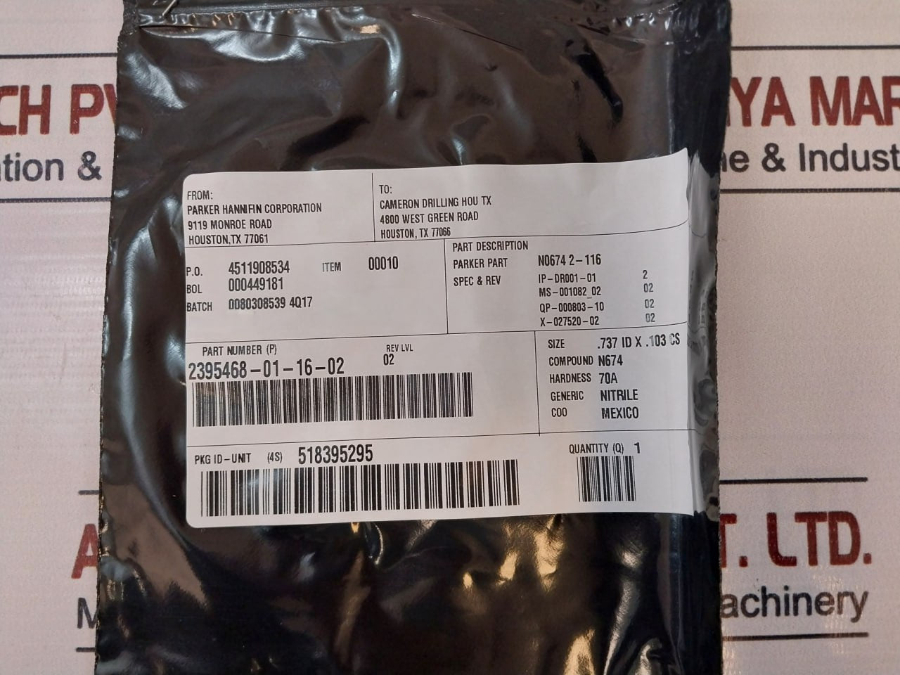 Cameron 2406437-01-99 Repair Kit, Drg Valve, 1/2" 5 Ksi Wp