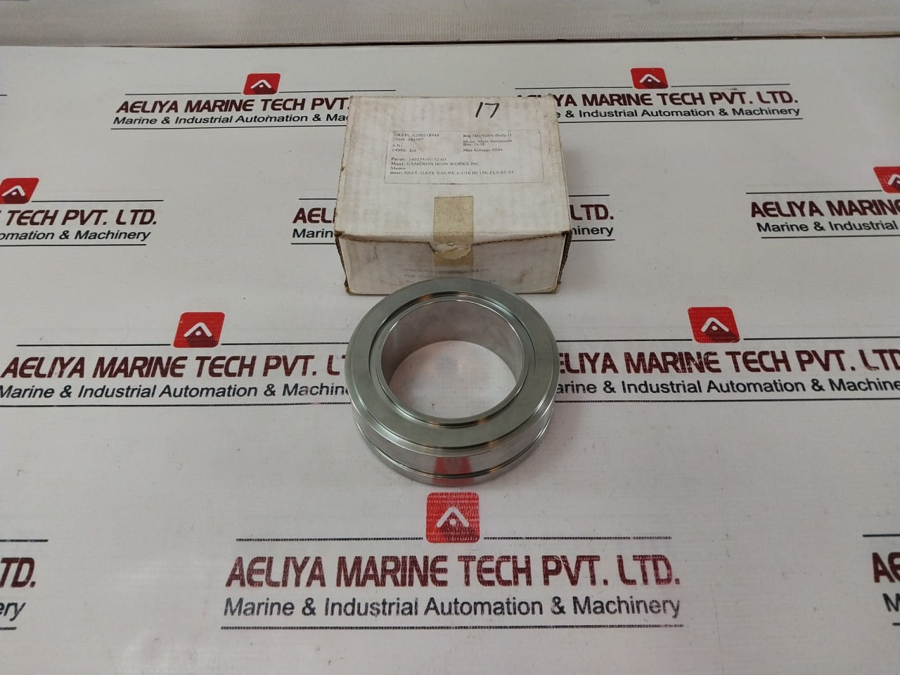 Cameron 140255-01-72-03 Seat Gate Valve Rev: 02 Hrb: 95.0 15K Fls Ss St
