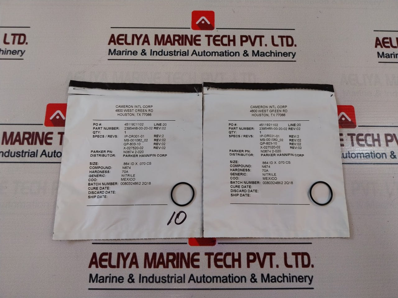 Cameron 2020810-01-88 Coil Section Seal Repair Kit 2395468-00-31-02 10355446