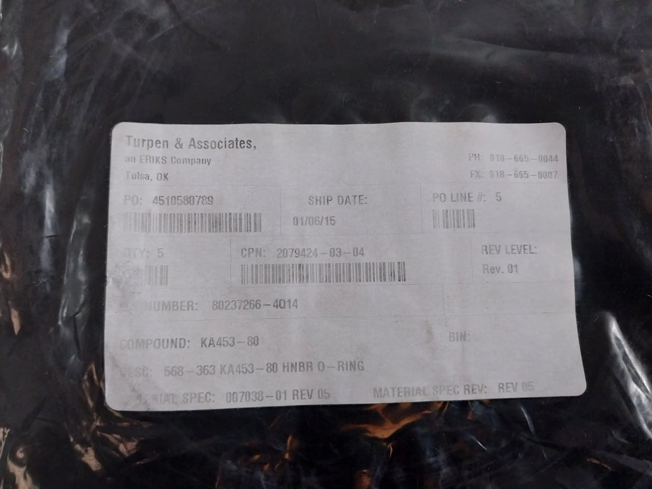 Cameron 2067244-06-24 Wkm Ball Valve Service Kit 6" 2079577-01