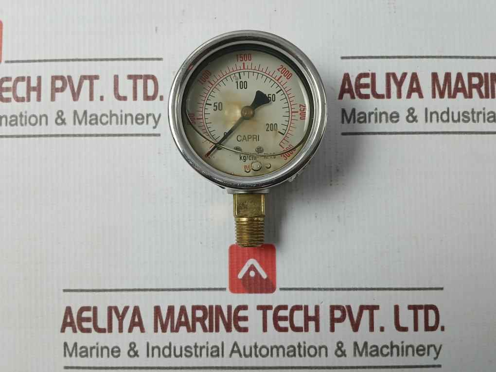 Capri 2.5" Ssc Btm Pressure Gauge 0-200 Kg/Cm2/3000Psi Kl.1.6