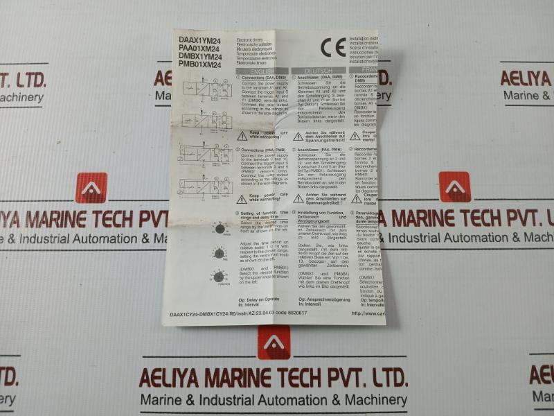 Carlo Gavazzi 0.1S-10H Delay On Operate Timer Paa01Dm24