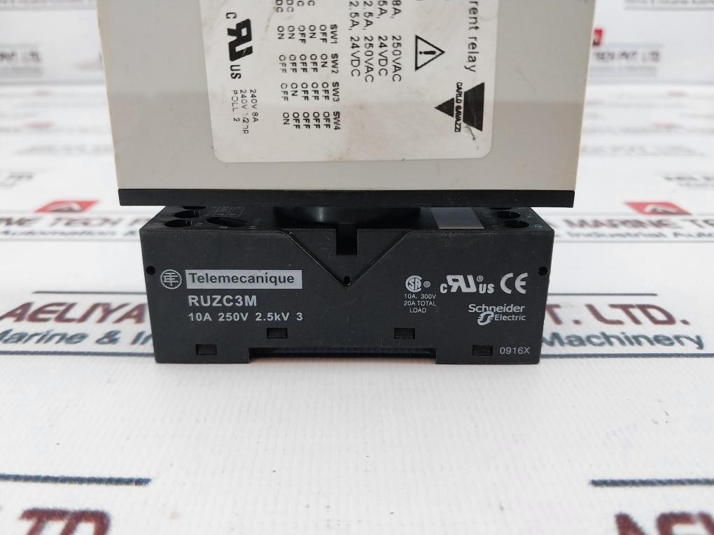 Carlo Gavazzi Pua01Cb23500V Voltage And Current Relay With Ruzc3M Base