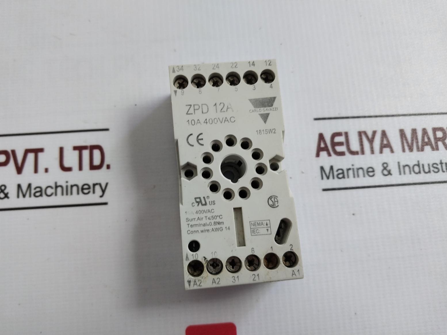Carlo Gavazzi Rcp11003 Industrial Electromechanical Relay With Base 0.8 Nm