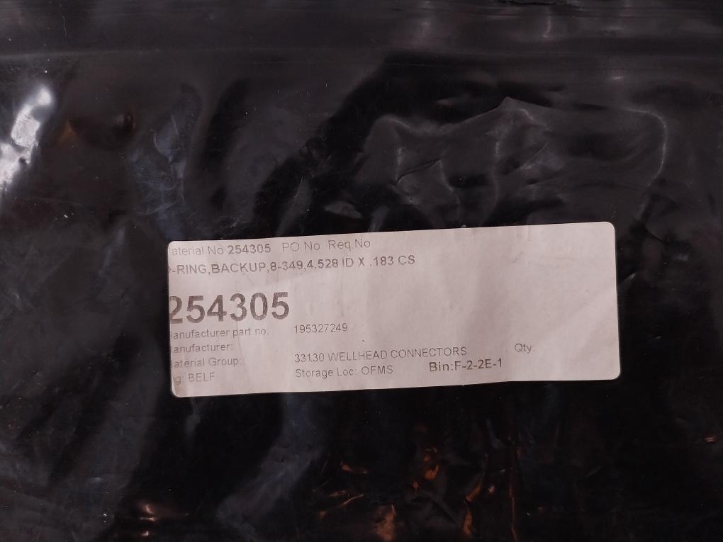 Lot of 10X CEETAK 195327-249 Backup O-Ring Rev: C (10 Bags)