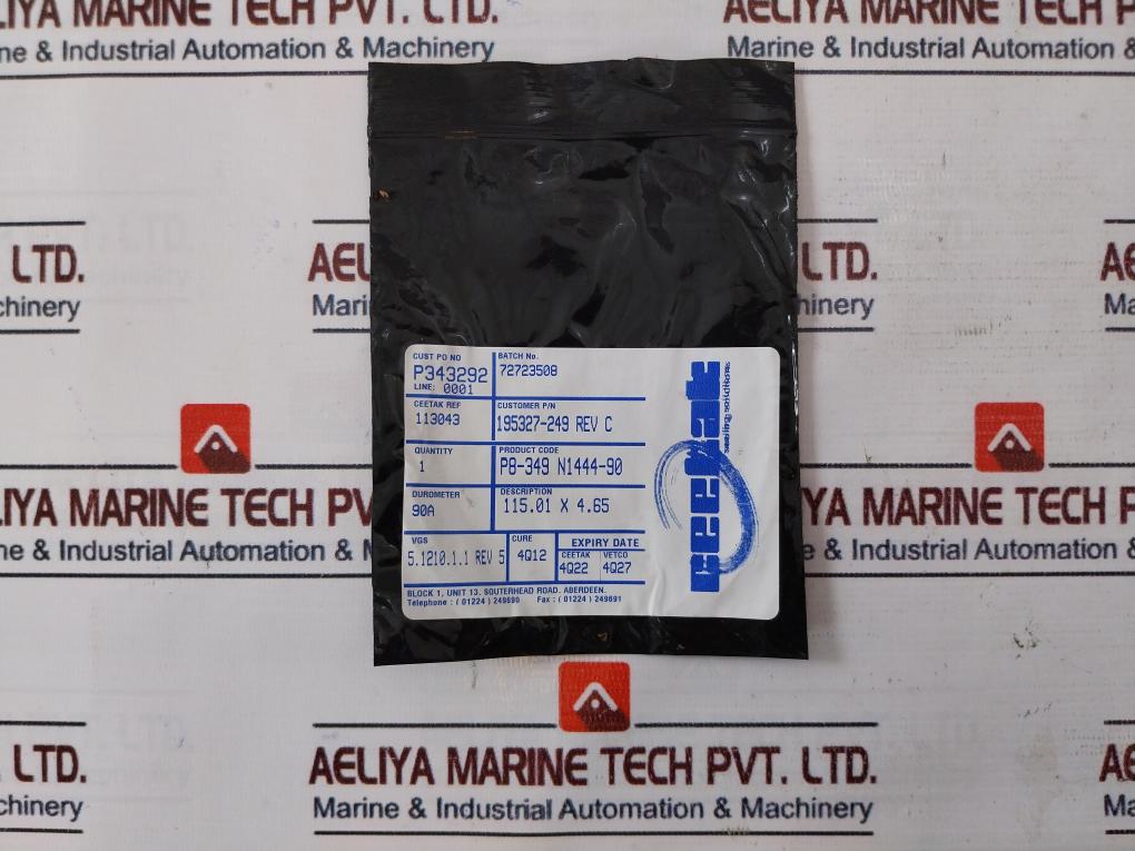 Lot of 10X CEETAK 195327-249 Backup O-Ring Rev: C (10 Bags)