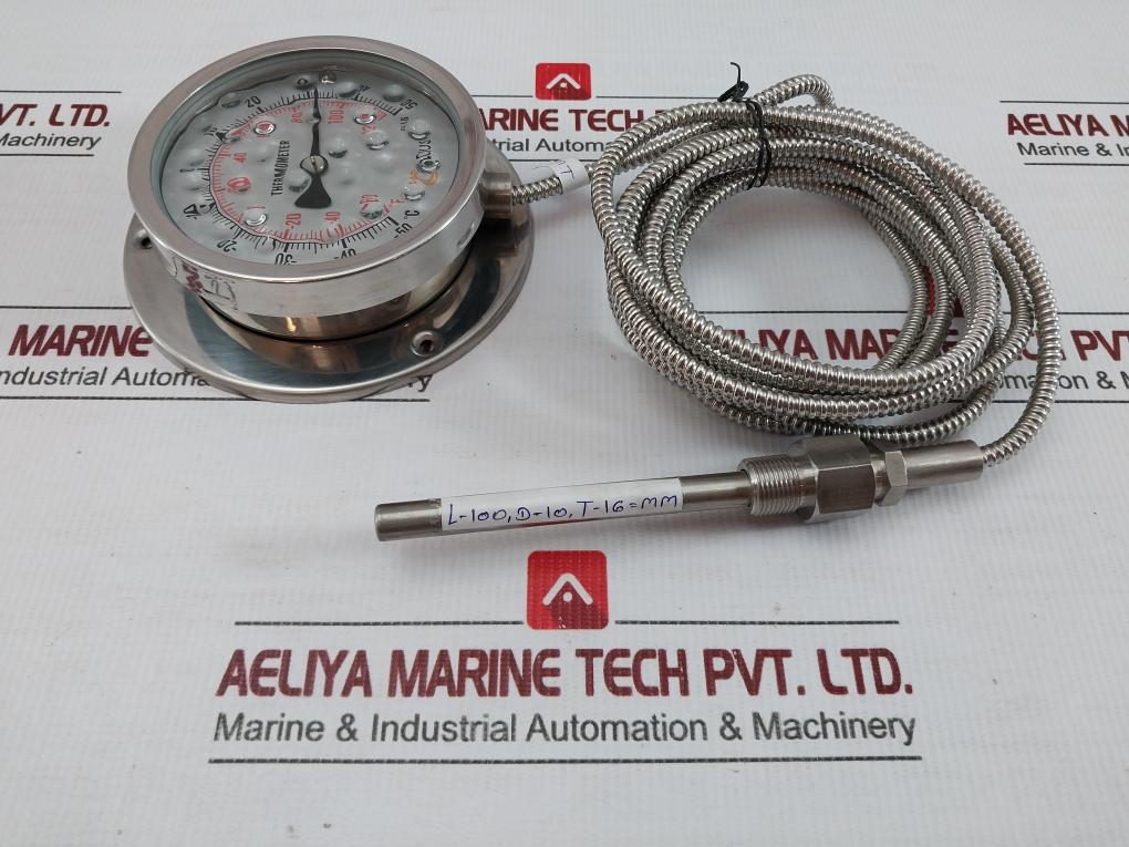 Celcius 3-meter 50 To 50˚C Remote-reading Capillary Temperature Gauge