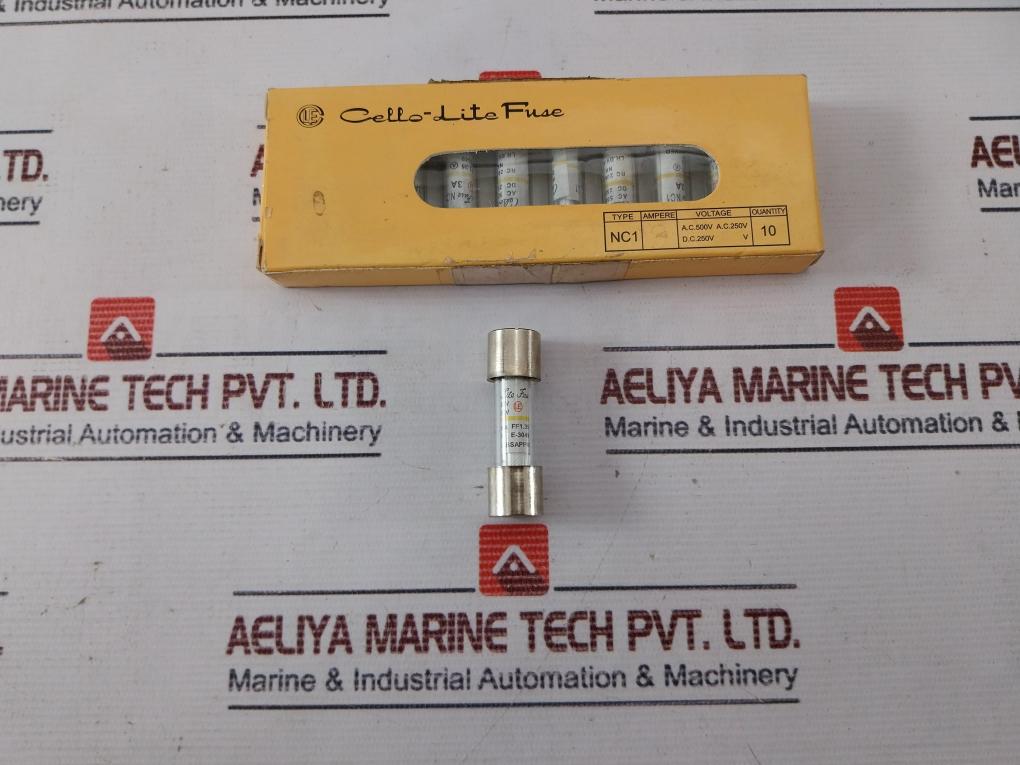 Lot of 5X Cello-lite Fuse Nc1, 3a 250v