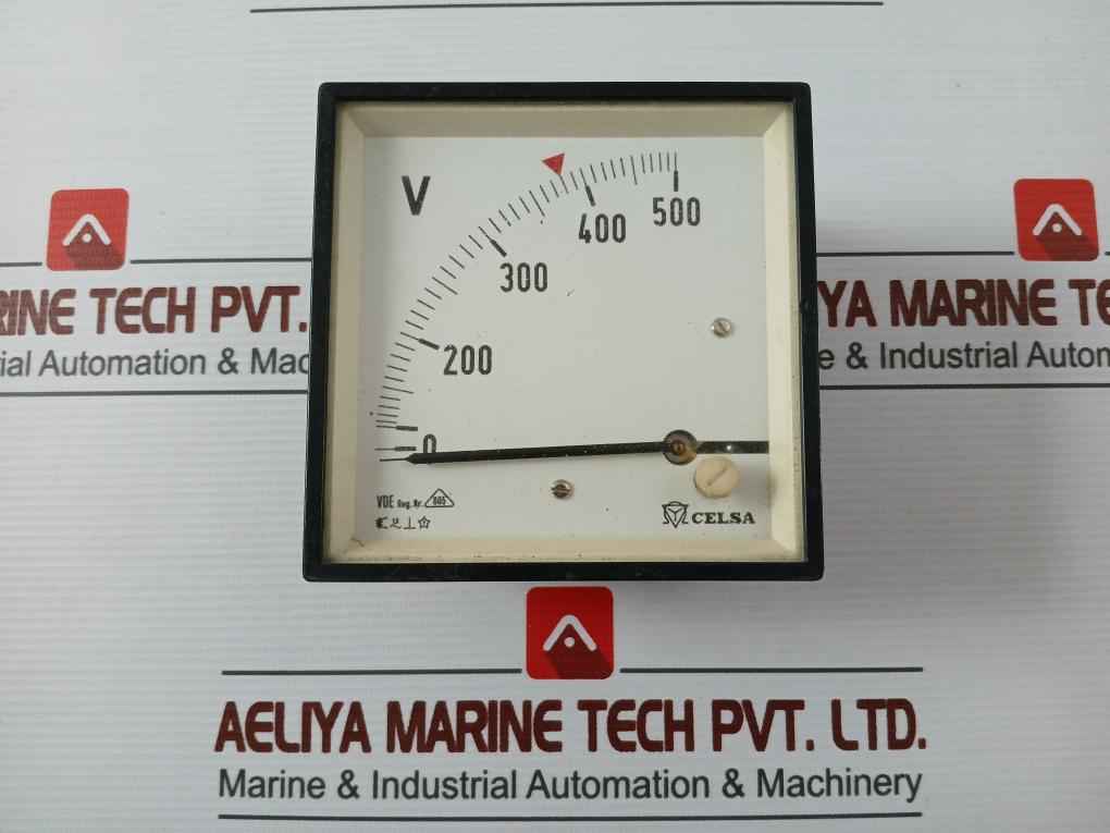 Celsa 0–500V Analog Panel Meter Voltage Indicator