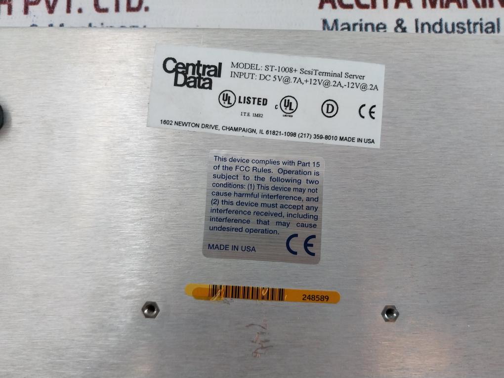 Central Data St-1008+ Scsi Terminal Server 248589