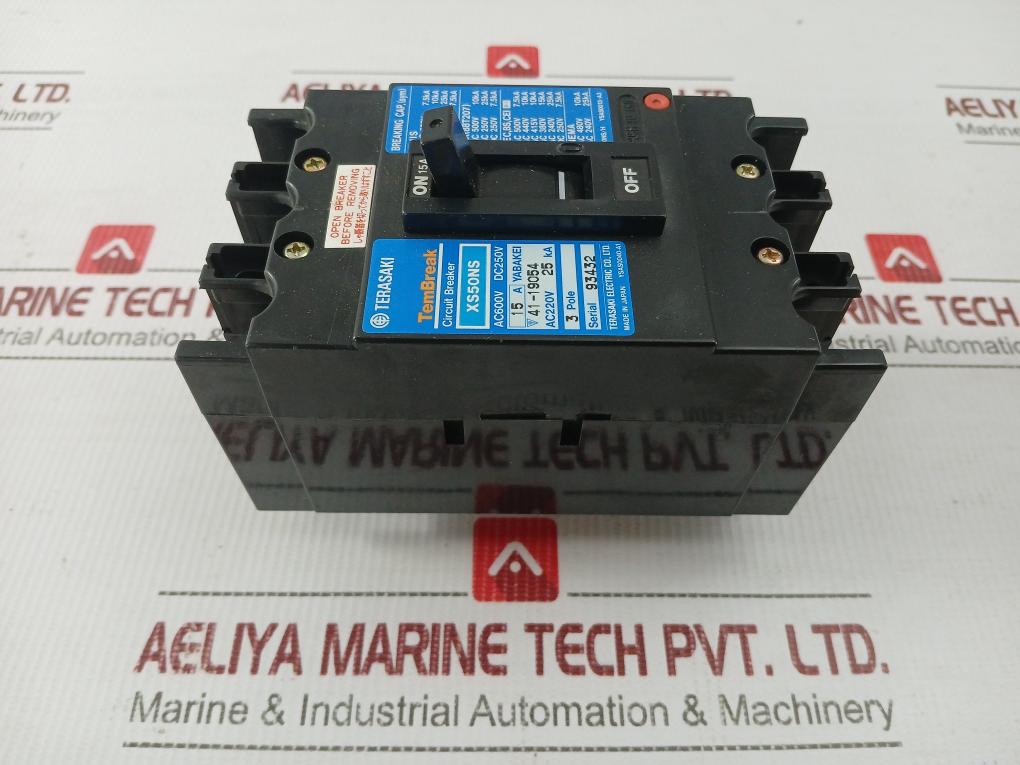 Circuit-Breaker-Dc250v-3-Pole-15a-By-Terasaki-Xs50ns-8