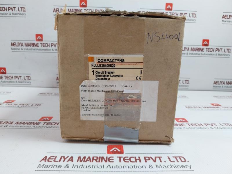 Circuit Breaker Compact 400L 50/60Hz Merlin Gerin Ns400 L