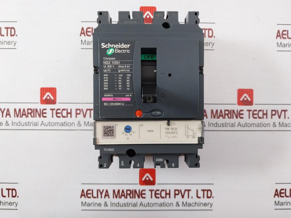 Circuit Breaker Compact 800V 50/60Hz Schneider Electric Nsx 100H