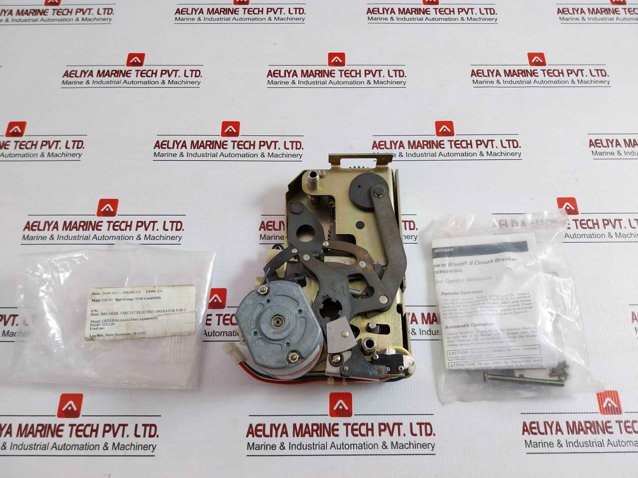 Circuit Breaker Electric Operator Assembly 120Vac 50/60H General Electric Spe120