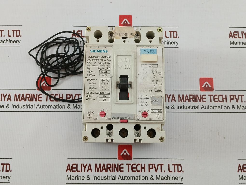 Circuit Breaker With Coil 3Vf3111-2Bq41-1Ga0 Siemens Uimp-8 Kv