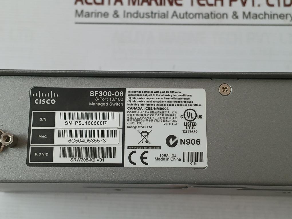 Cisco Sf300-08 Series Managed Switches Data Sheet Srw208-k9 V01 Esw816Esd04Y