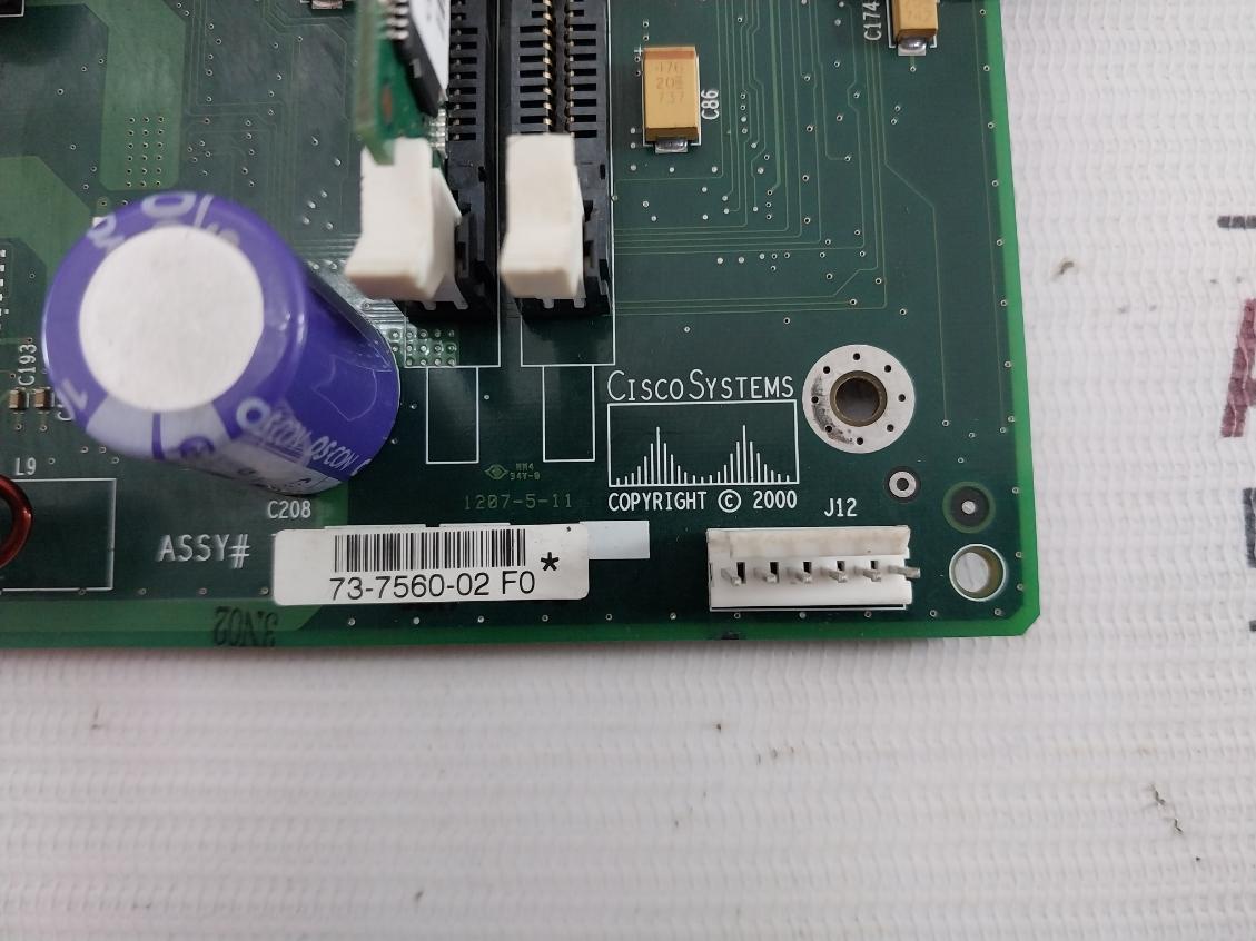 Cisco Systems 73-7560-02 Cpu Motherboard Mt4Lsdt864Ag-10Eg2 94V-0 100Mhz 64Mb