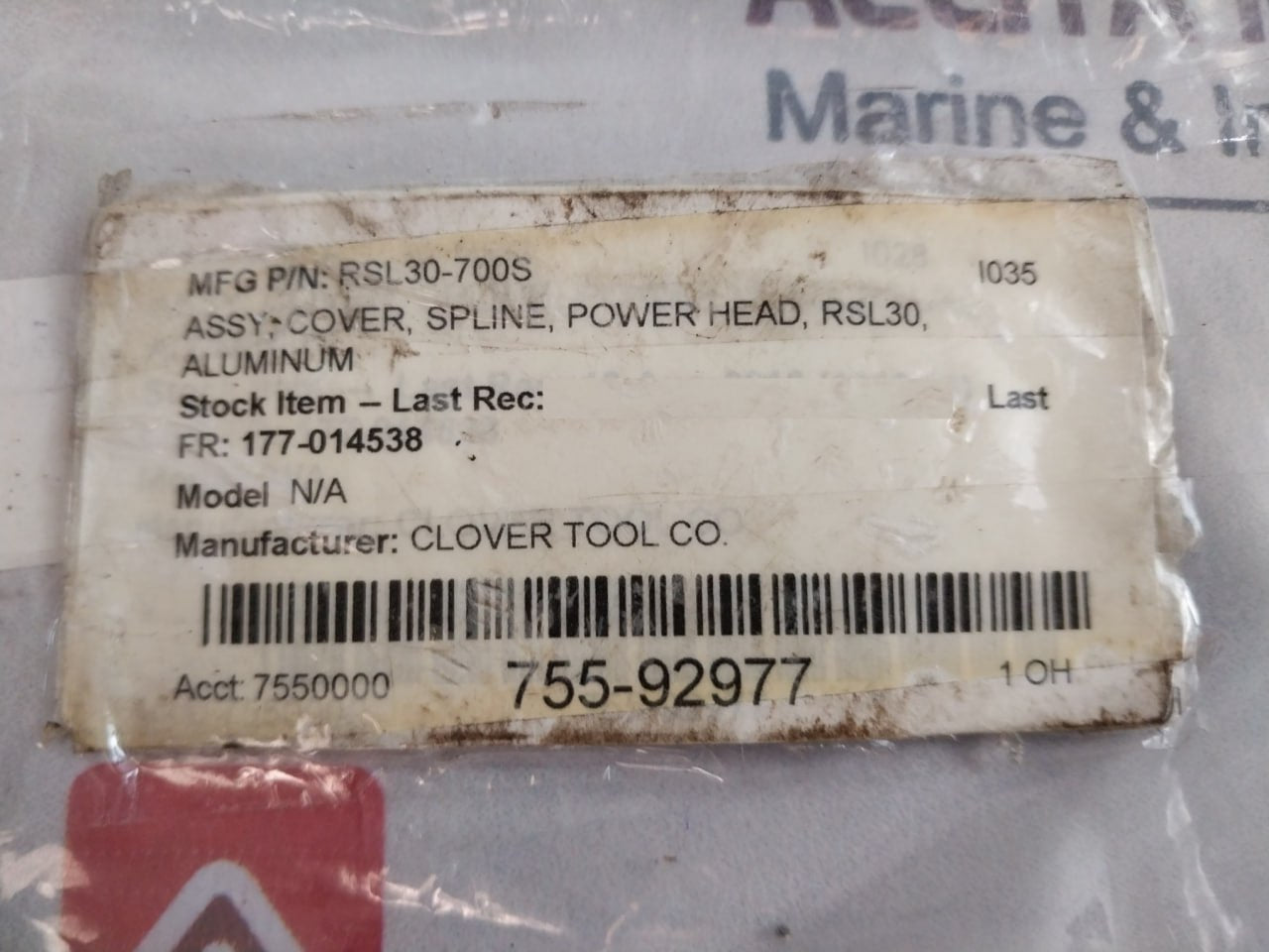Clover Rsl30-700S Aluminum Spline Power Head Cover