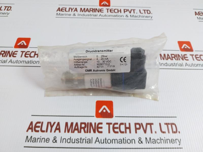 Cmr Autronic 10-30 Vdc Pressure Transmitter 0-25 Bar 4-20 Ma M290712-2