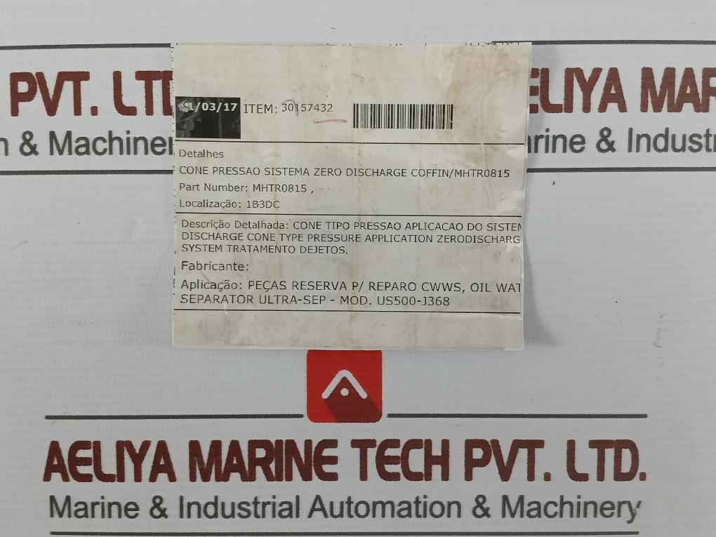 Coffin Mhtr0815 Cone Pressure System Zero Discharge
