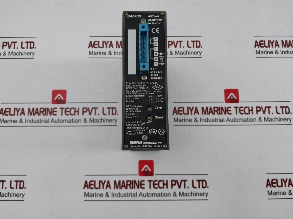 Combined Indicator Ba326B Beka Associates 4/20Ma 40V 000 To 250 Psi