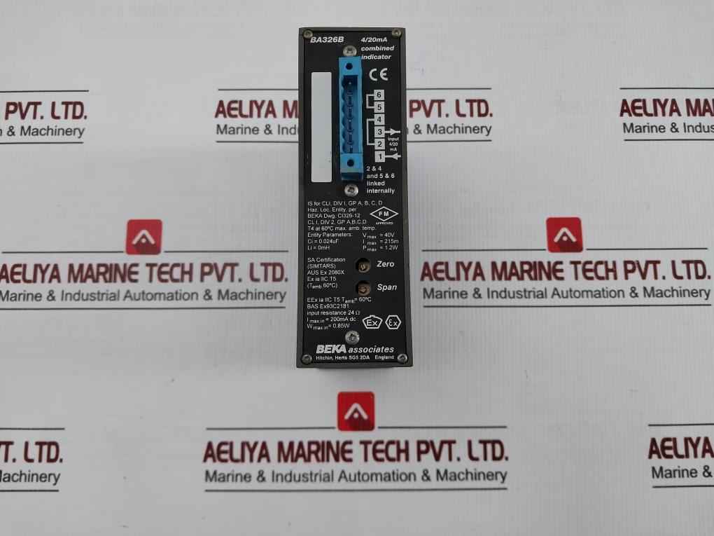 Combined Indicator Ba326B Beka Associates 4/20Ma 40V 000 To 250 Psi