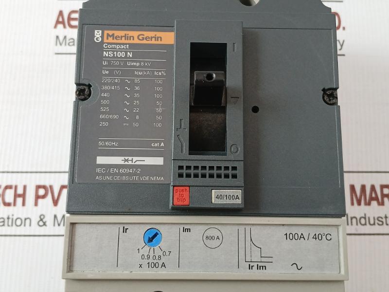 Compact Circuit Breaker Ns100-160-250 N/H/Na Merlin Gerin 50/60 Hz