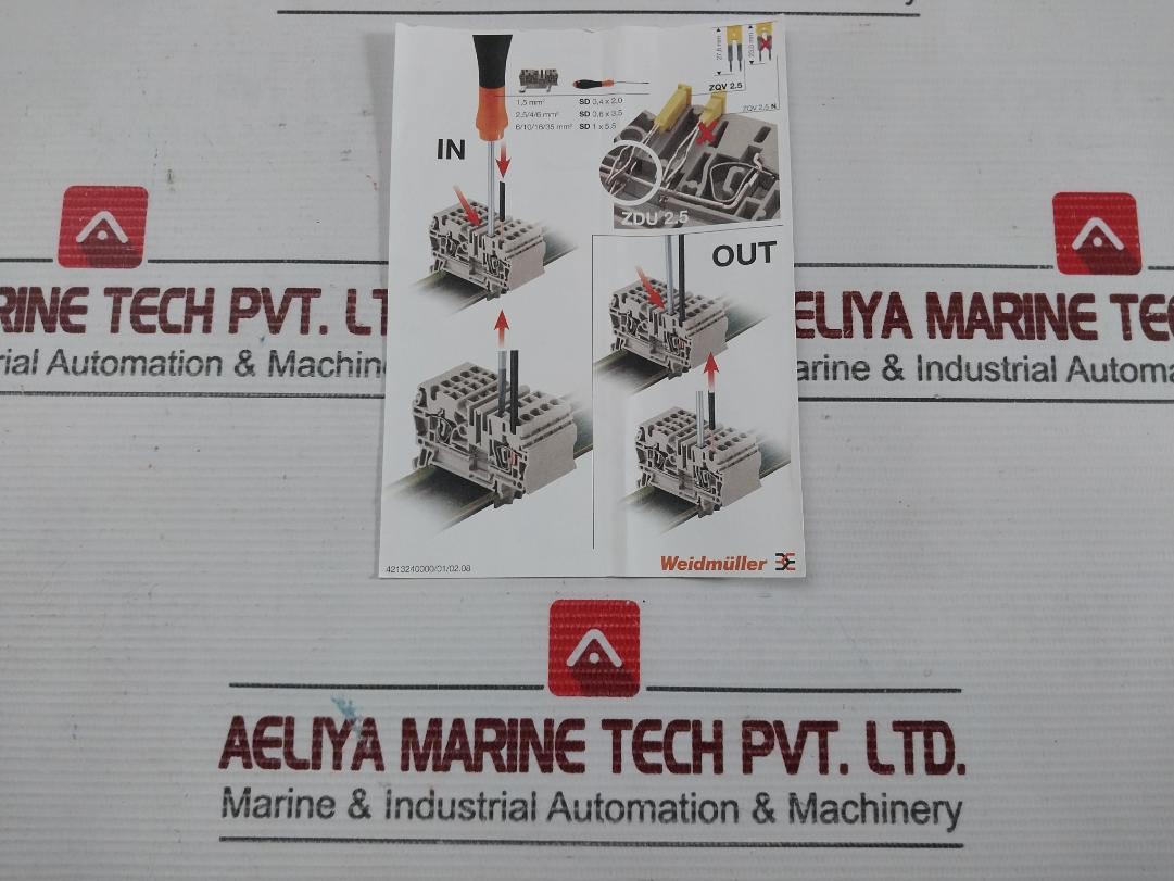 Terminal Block Weidmuller Zdu 6 (1 Box = 50 Pcs)