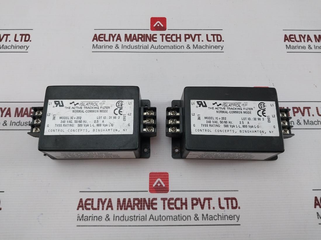 Ic+202 Active Tracking Filter 240 Vac, 50/60 Hz, 2.5A Control Concepts 530 Gm