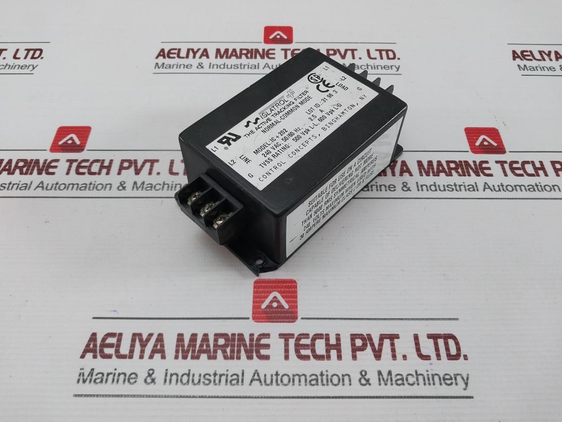Ic+202 Active Tracking Filter 240 Vac, 50/60 Hz, 2.5A Control Concepts 530 Gm