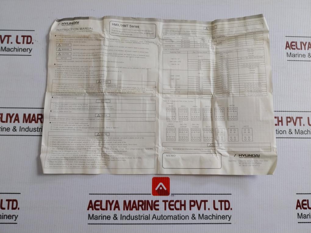 Control Relay 200V 50/60Hz Part No Hmt 31 Hyundai