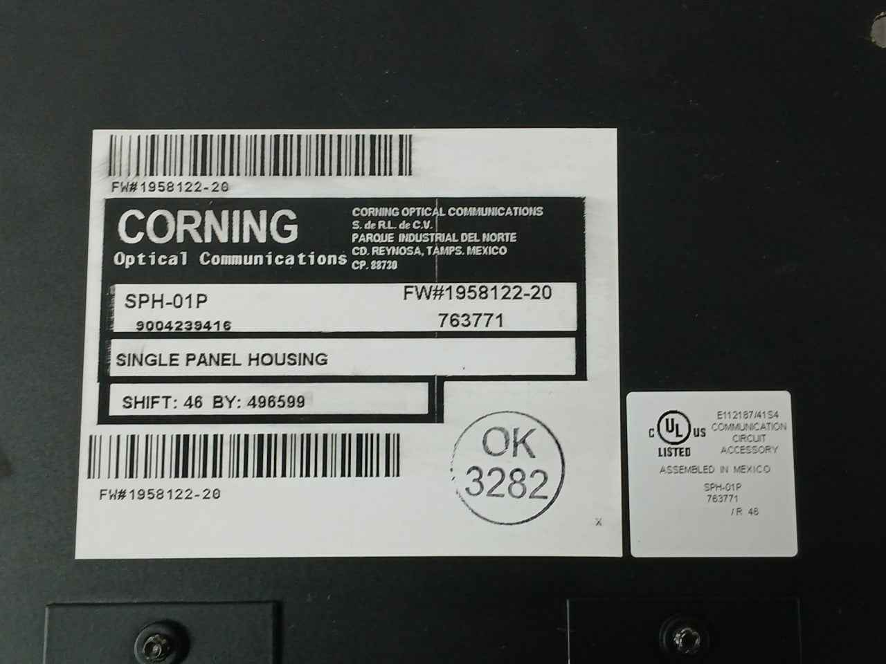 Corning Sph-01P Landscape Solution Single Panel Housing Hardware Kit 9004239416
