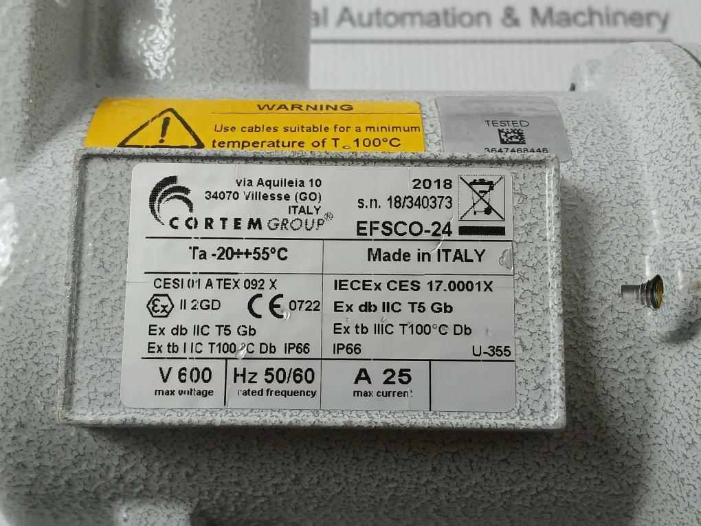 Cortem Group Efsco-24 Rotary Switch 50/60Hz 600V