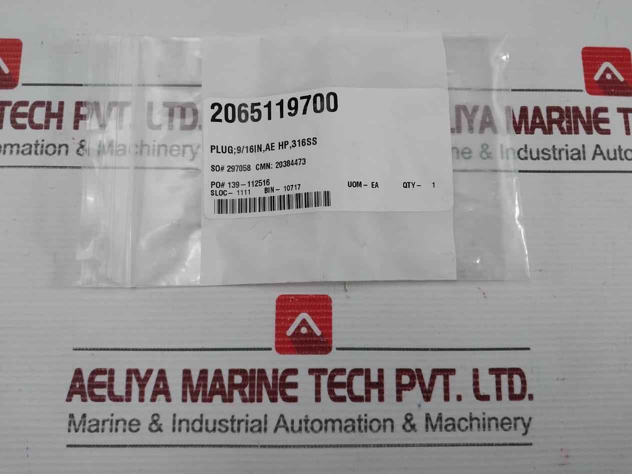 Cp90 9/16In High Pressure Plug Ae