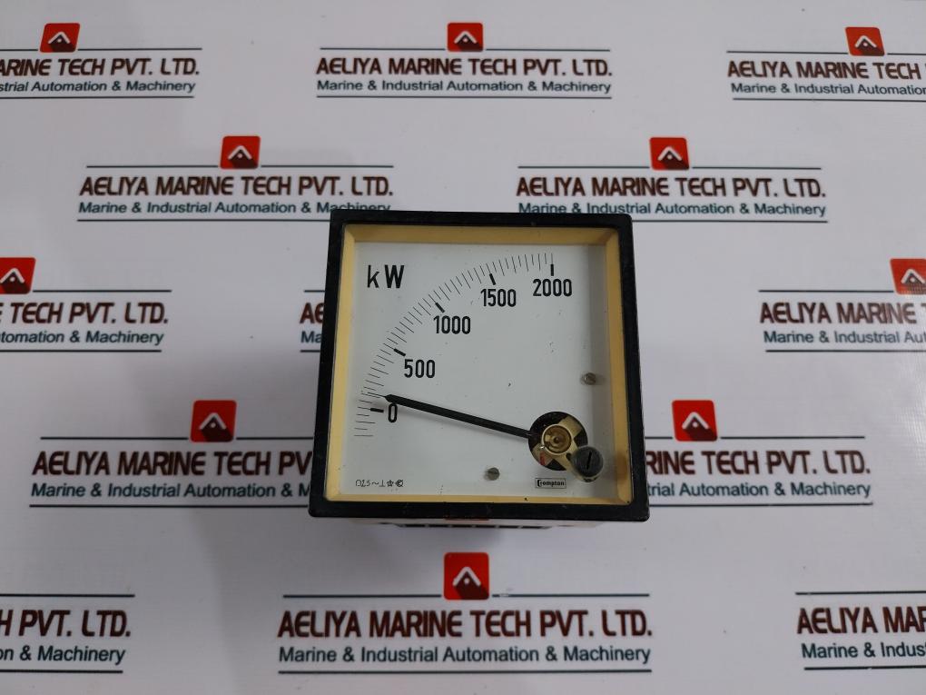 Crompton 0-2000 Kw Analog Panel Meter