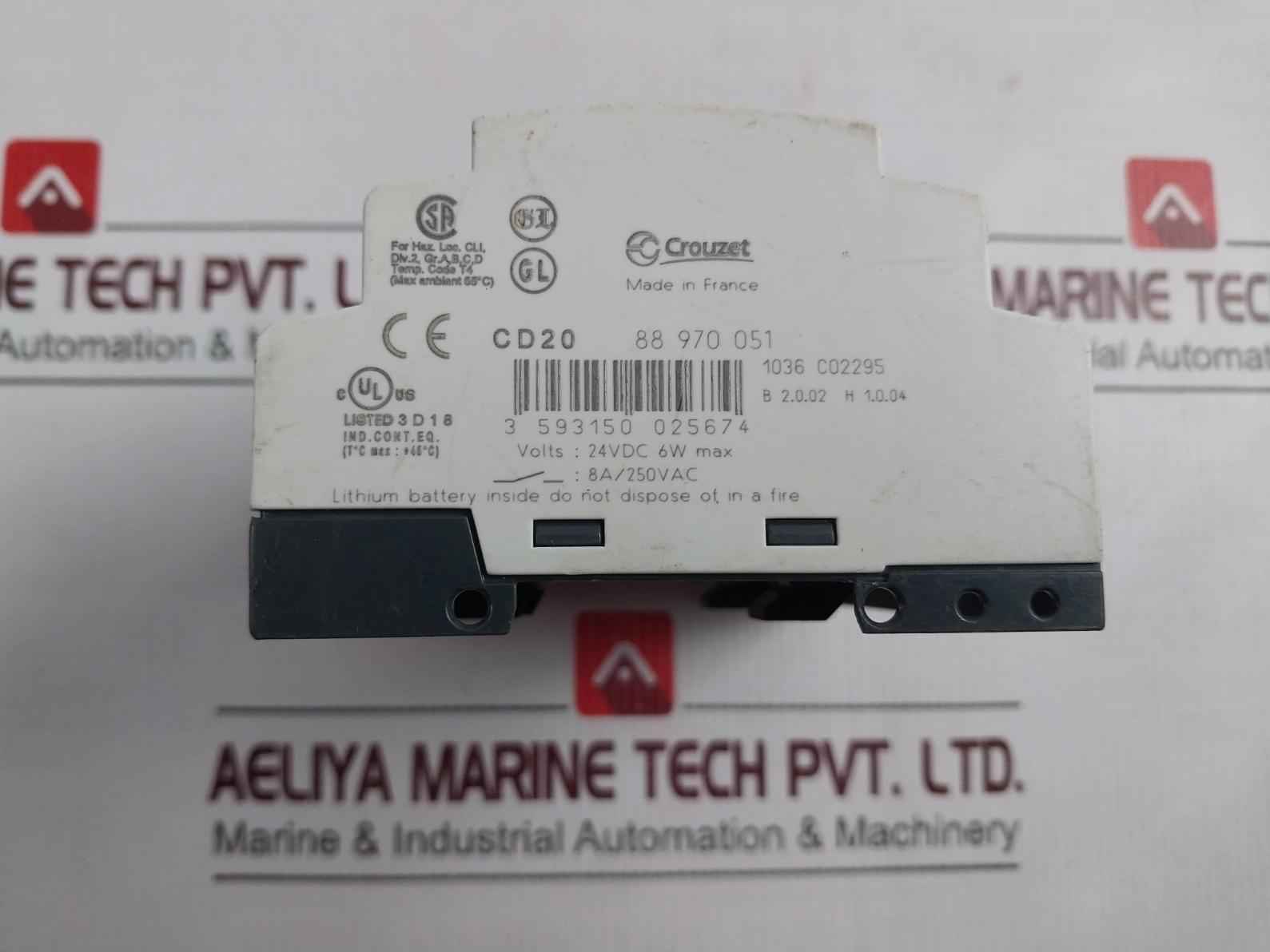 Crouzet Cd20 Programmable Logic Controller 24vdc 6w Max 88 970 051