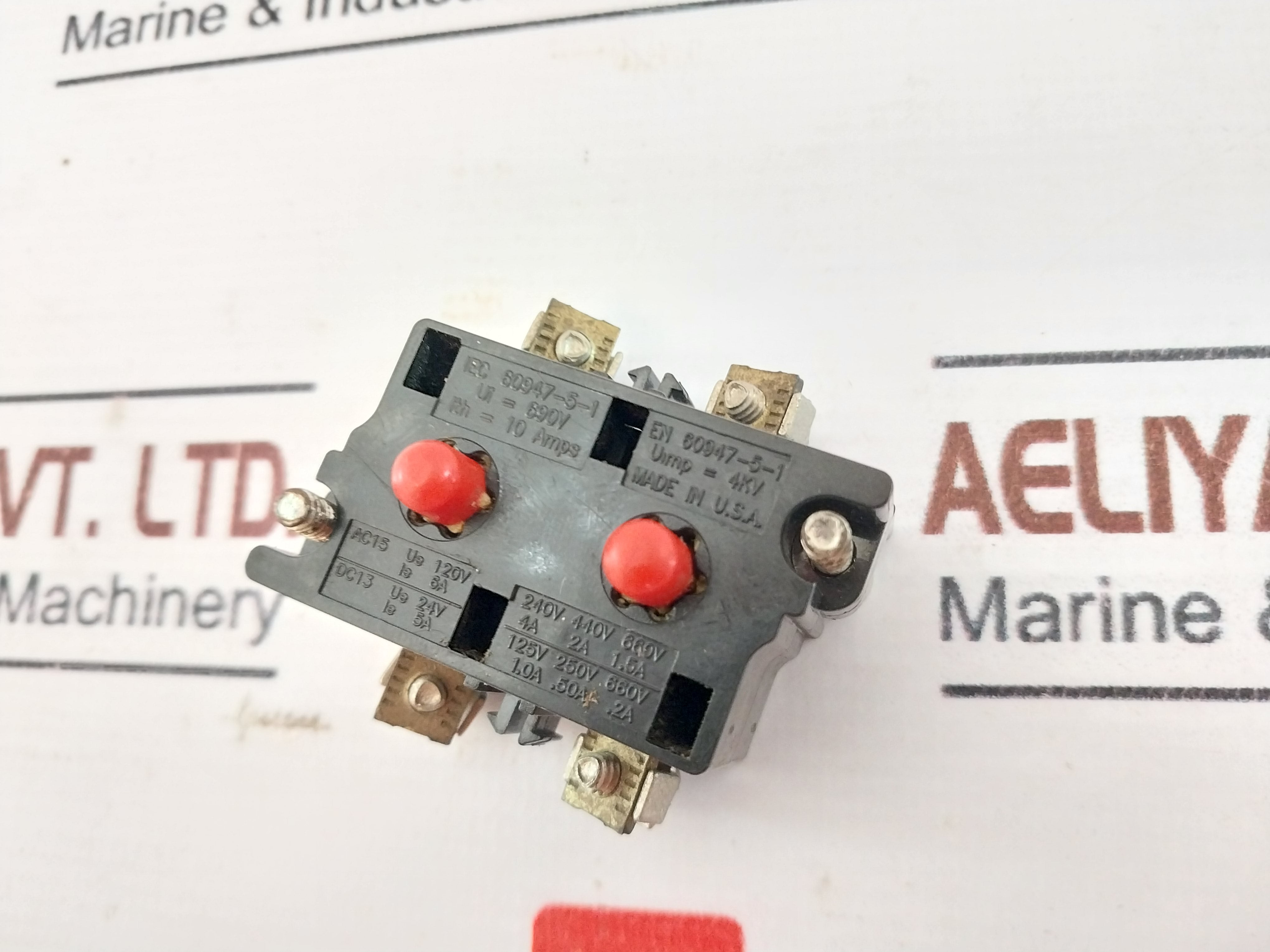 Cutler-hammer 10250T/91000T Push Button Standard Contact Block 690V 10A
