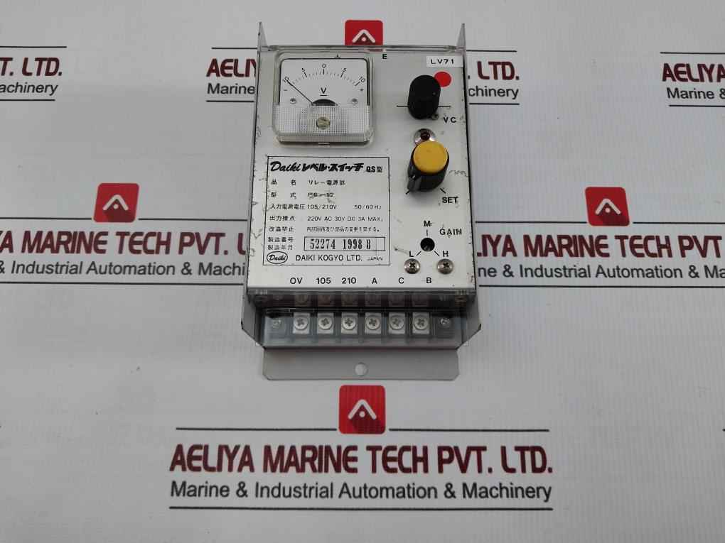 Daiki Kogyo Relay Power Supply Unit Level Switch 105/210V 50/60Hz Ps-12