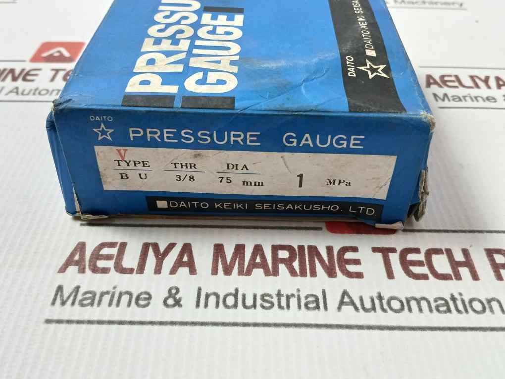 Daito Keiki Bu Pressure Gauge 3/8" 75Mm 0-1 Mpa