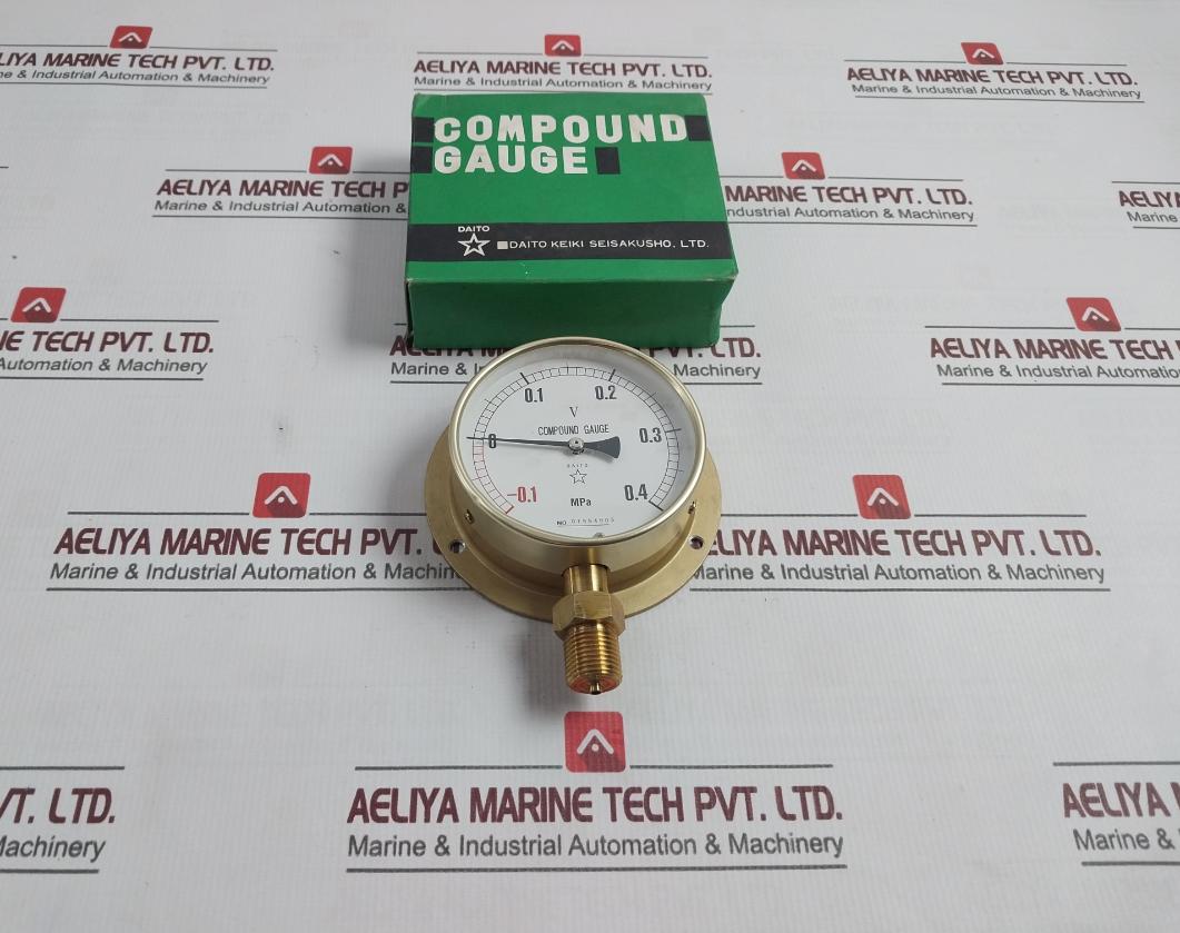 Daito Keiki Seisakusho Type Bs Compound Gauge 0.1-0.4 Mpa 100Mm
