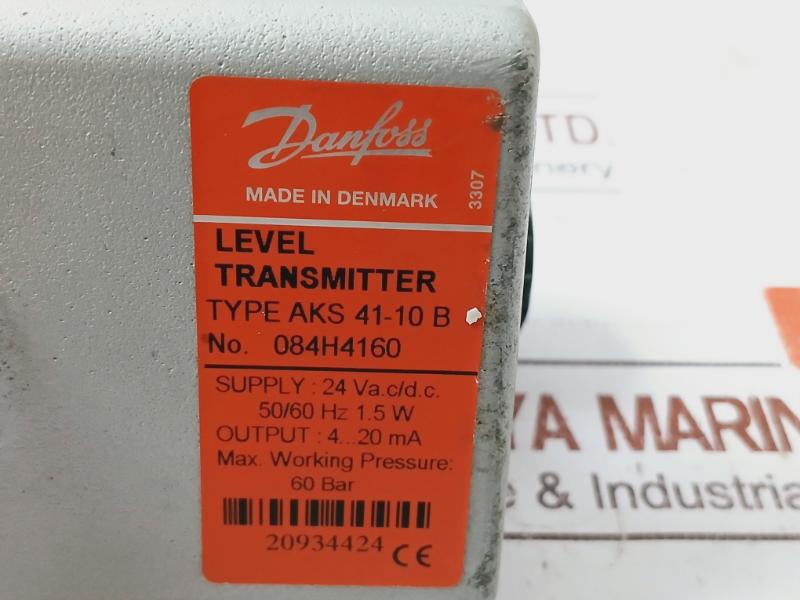 Danfoss AKS 41-10 B Level Transmitter Ver 4.0 24 VAC/DC 1.5 W 4–20 mA