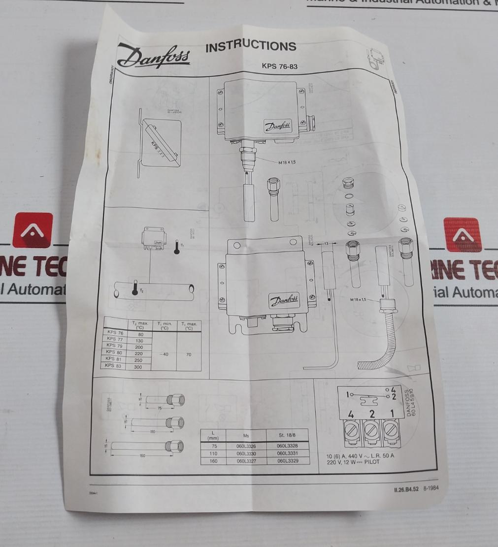 Danfoss Kps80 Thermostat Pressure Switch