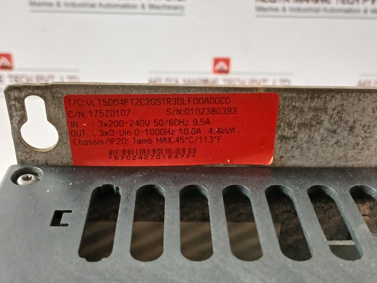 Danfoss Vlt 5000 Low Voltage Adjustable Frequency Drive 175Z0107