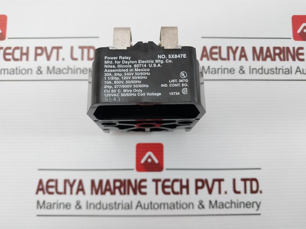 Dayton 5X847E Power Relay 120Vac,50/60Hz