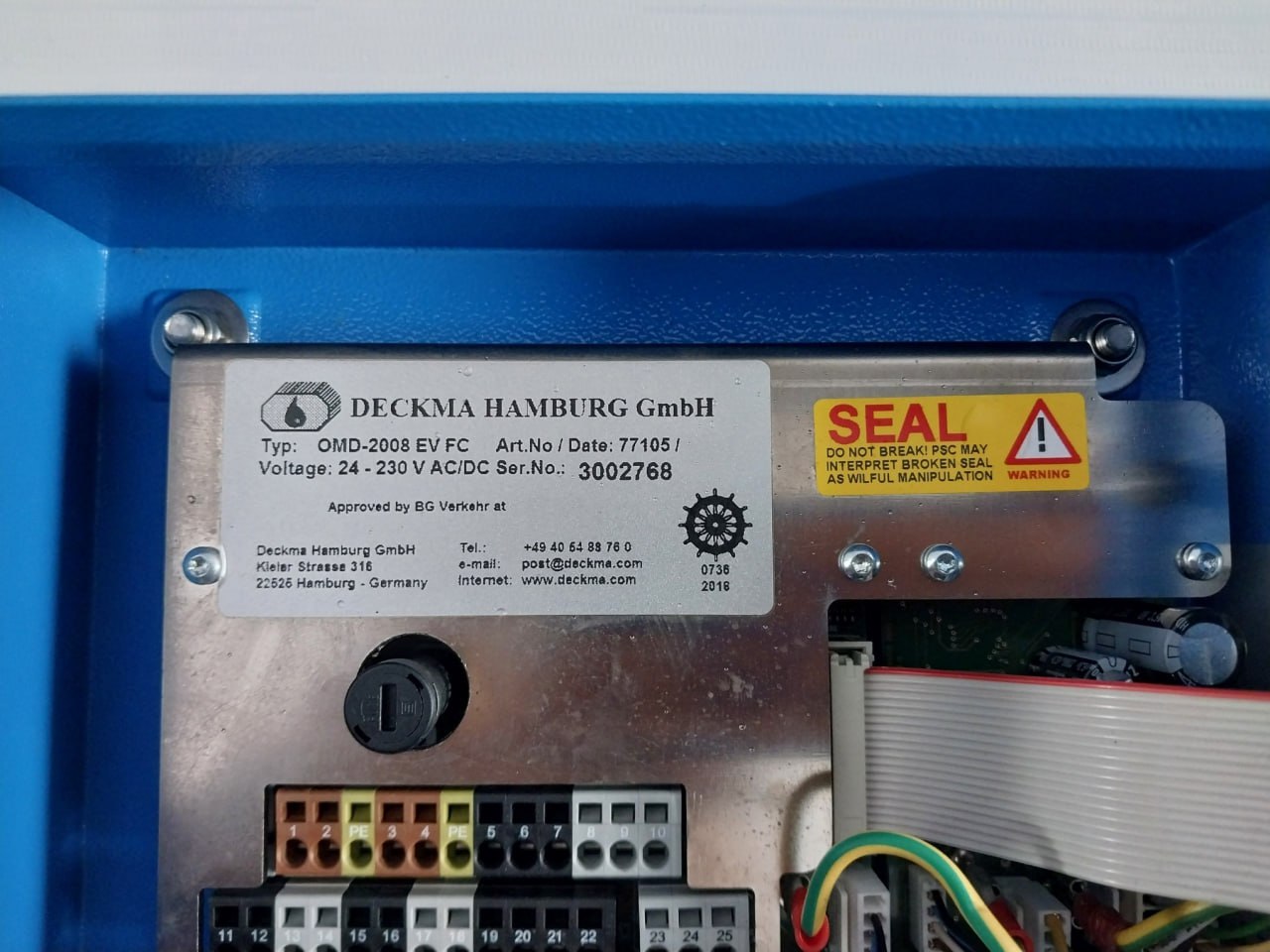 Deckma Omd-2008 Ev Fc Mcu Bilge Alarm 24-230Vac/Dc 10Bar 80?C Ip65