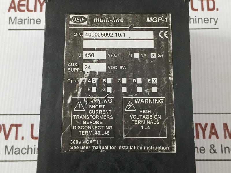 Mgp-1 Multi-line Hmi Control Panel Deif 24Vdc 6W