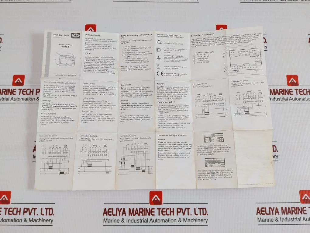 Deif Multi-transducer 500V 5A 50-60Hz Part No Mtr-3F-215
