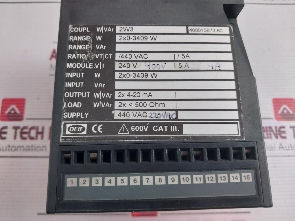 Deif Tax-312Dg Power Transducer 220-440Vac